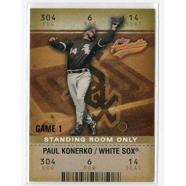 2003 Fleer Authentix Standing Room Only #95 Paul Konerko 2003 Fleer Authentix Standing Room Only #95 Paul Konerko