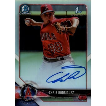 2018 Bowman Chrome Prospect Autographs Refractors #CPACR Chris Rodriguez
