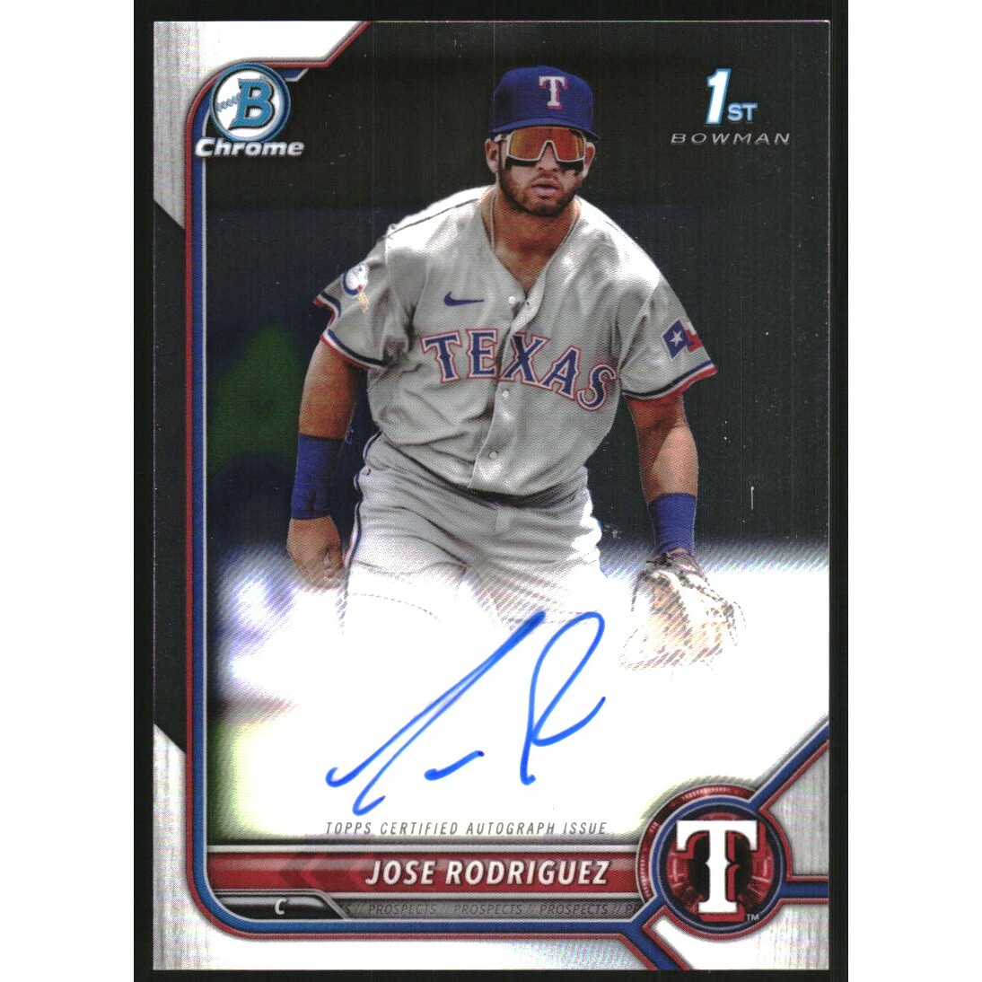 2022 Bowman Chrome Prospect Autographs #CPAJRZ Jose Rodriguez. rookie card picture