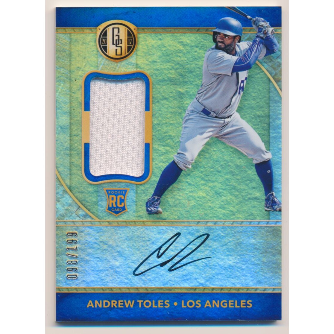 2017 Panini Gold Standard #37 Andrew Toles AU JSY/199 RC 2017 Panini Gold Standard #37 Andrew Toles AU JSY/199 RC
