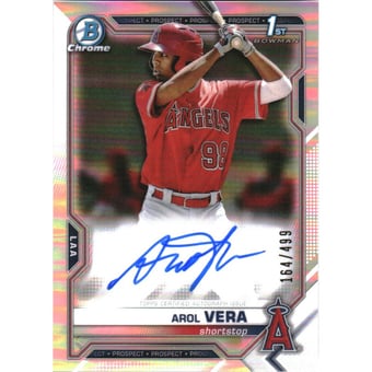 2021 Bowman Chrome Prospect Autographs Refractors #CPAAVE Arol Vera