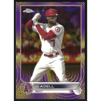 2022 Topps Chrome Sonic Purple Yellow Sonic Refractors #203 Jo Adell