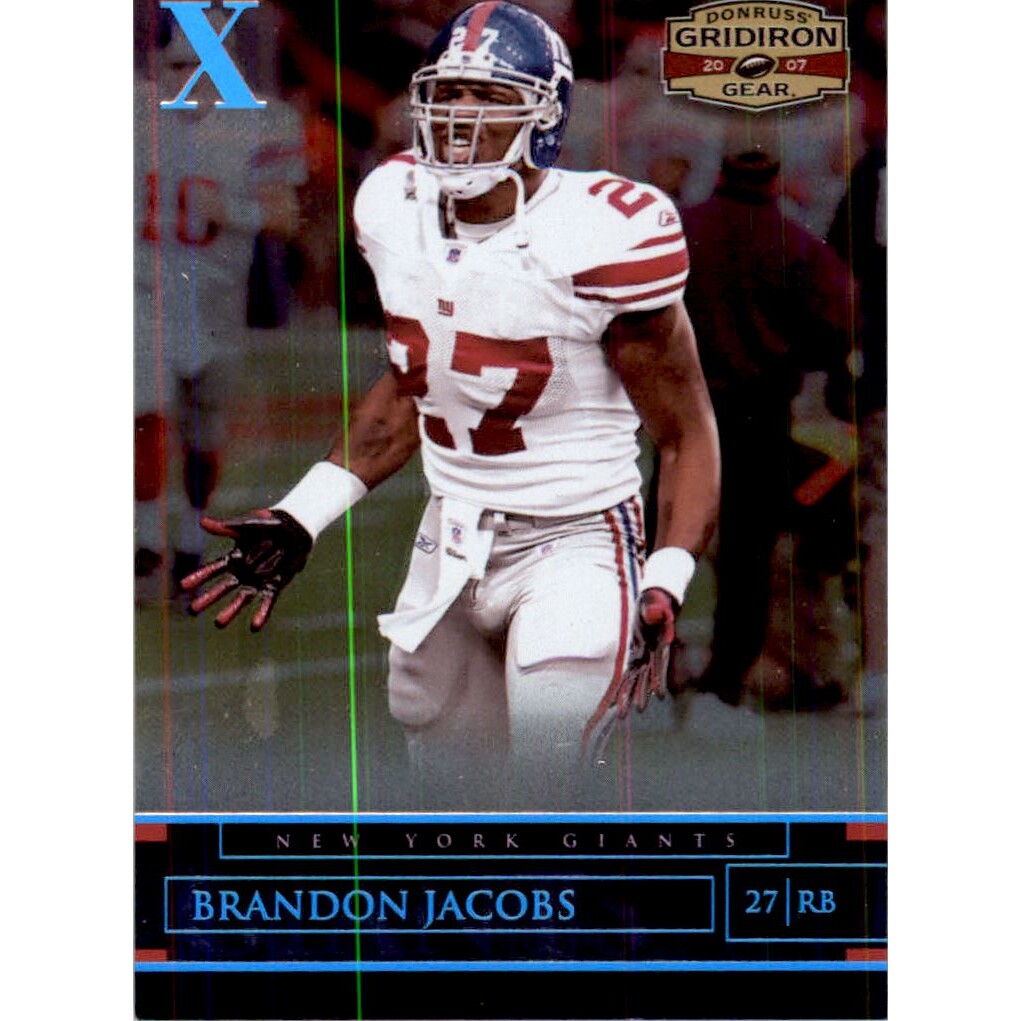 2007 Donruss Gridiron Gear Platinum Holofoil X's #7 Brandon Jacobs