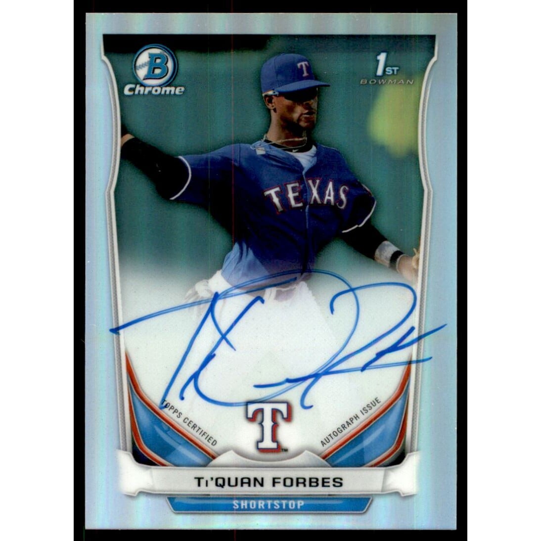 2014 Bowman Chrome Draft Draft Pick Autographs Refractors #BCATF Ti'Quan Forbes