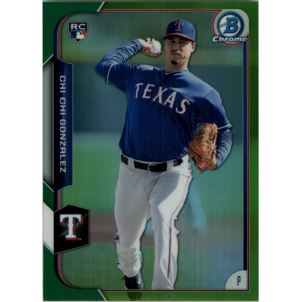 2015 Bowman Chrome Green Refractors #169 Chi Chi Gonzalez