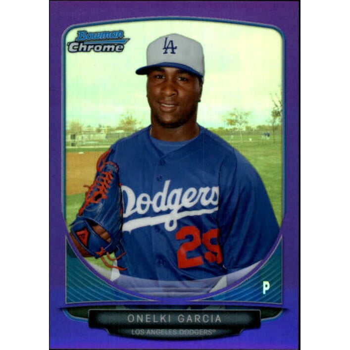 2013 Bowman Chrome Prospects Purple Refractors #BCP118 Onelki Garcia. rookie card picture