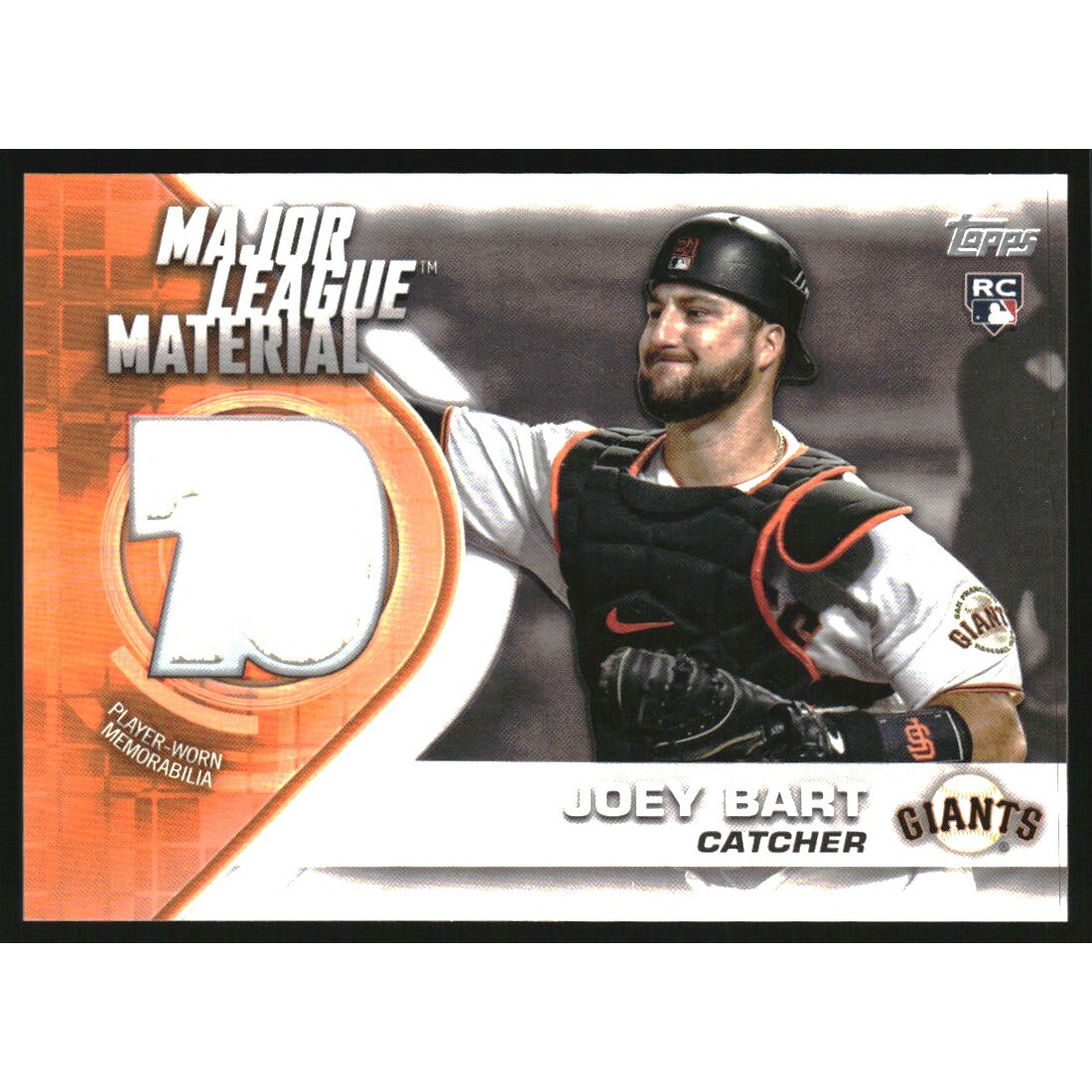 2021 Topps Update Major League Materials #MLMJBA Joey Bart