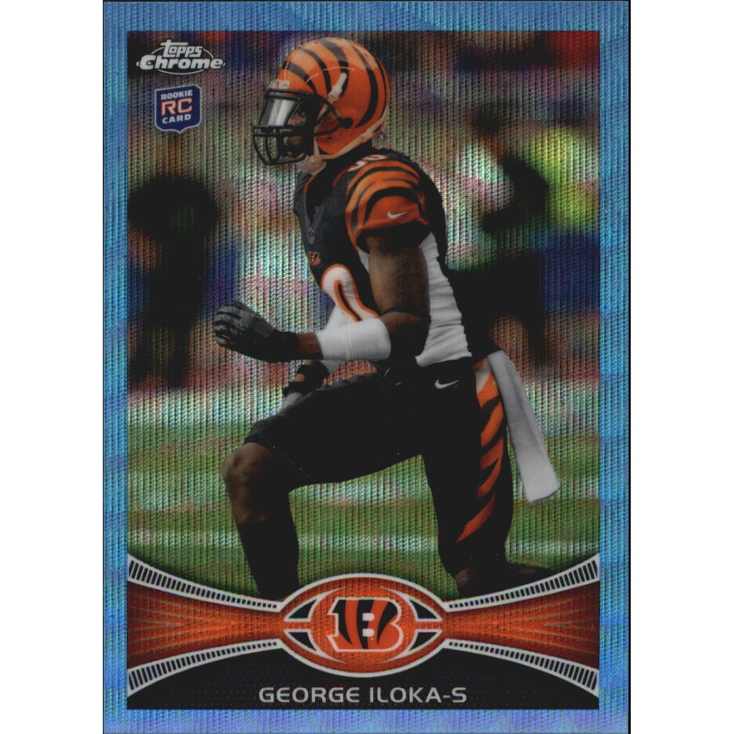2012 Topps Chrome Blue Wave Refractors #BW205 George Iloka. rookie card picture