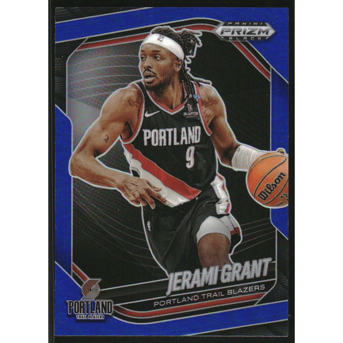 2024-25 Panini Prizm Black Prizms Blue #176 Jerami Grant