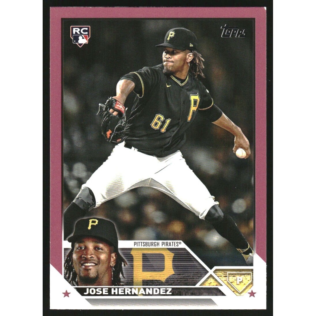 2023 Topps Update Mother's Day Pink #US185 Jose Hernandez. rookie card picture