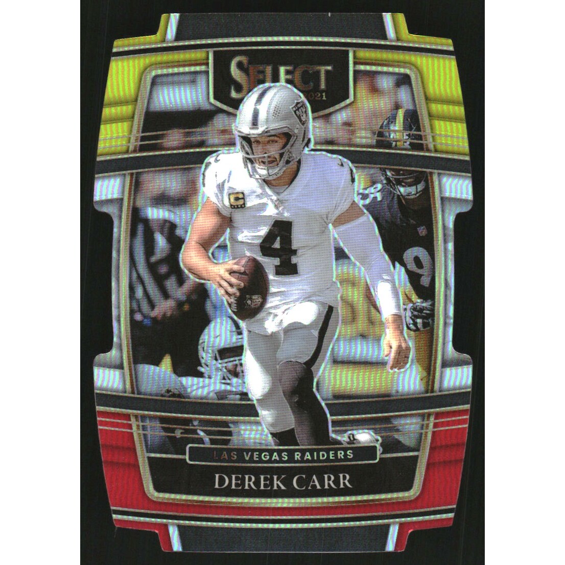 2021 Select Prizm Red and Yellow Die Cut #21 Derek Carr