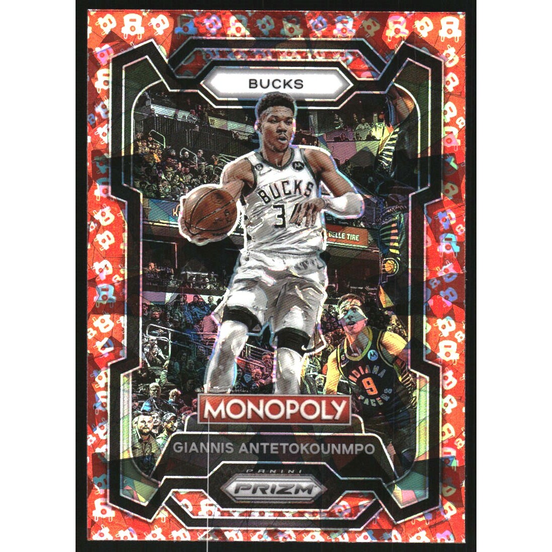 2023-24 Panini Prizm Monopoly Free Parking #49 Giannis Antetokounmpo