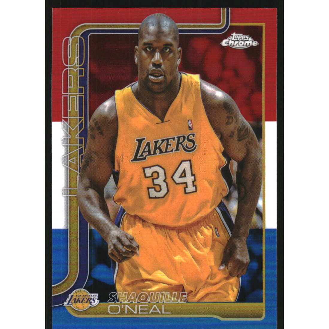 2025-26 Topps Chrome Red White and Blue Refractors #242 Shaquille O'Neal