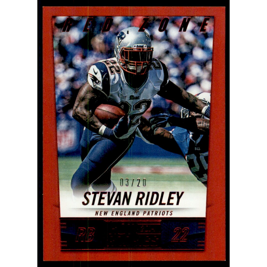 2014 Panini Hot Rookies Red Zone #132 Stevan Ridley. rookie card picture
