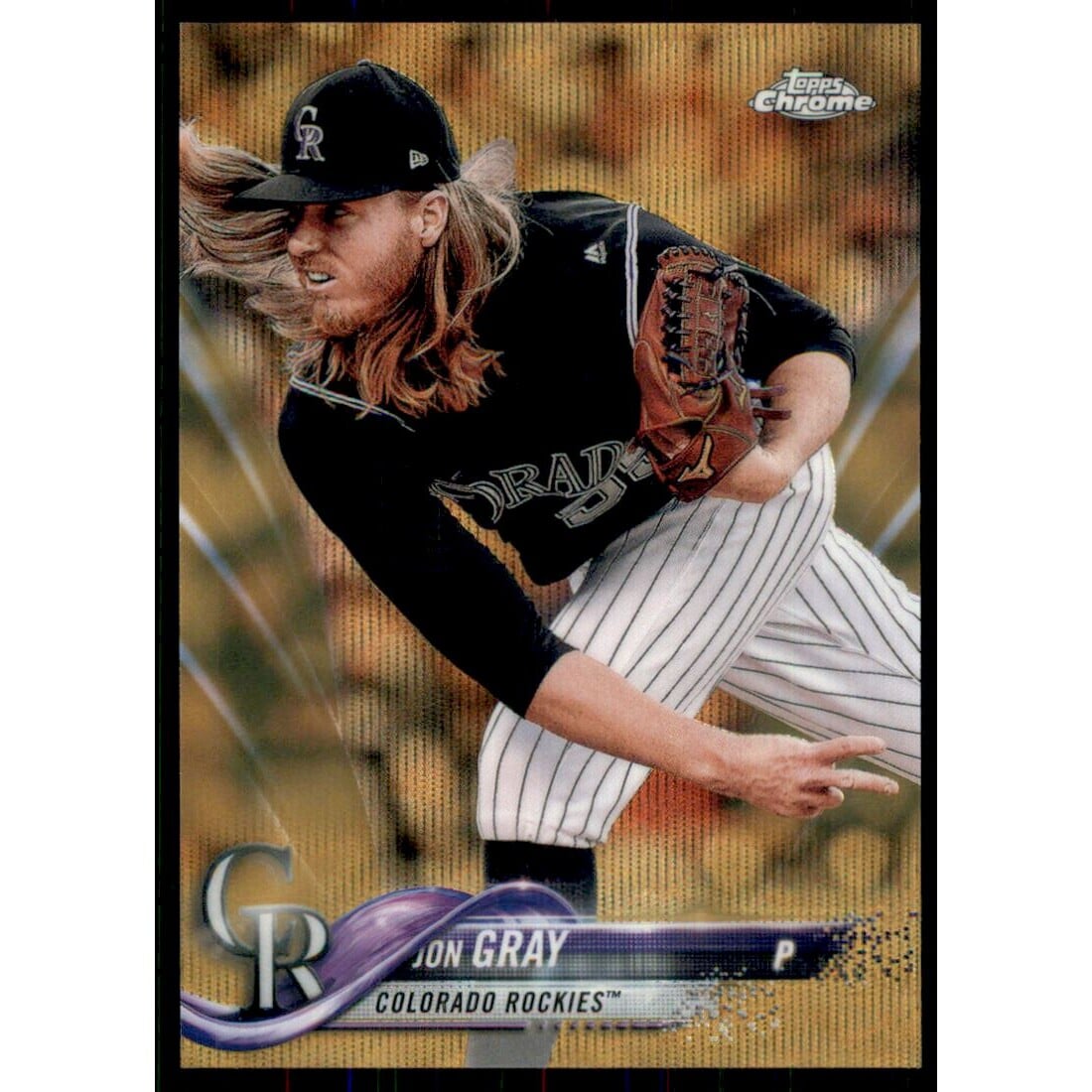 2018 Topps Chrome Gold Wave Refractors #171 Jon Gray. rookie card picture