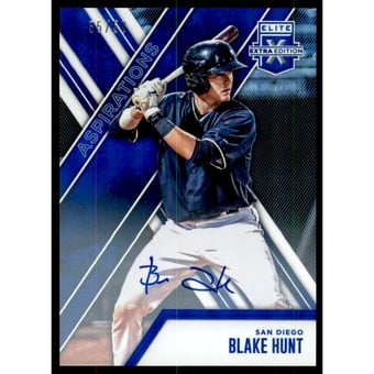 2017 Elite Extra Edition Autographs Aspirations Blue #69 Blake Hunt/50