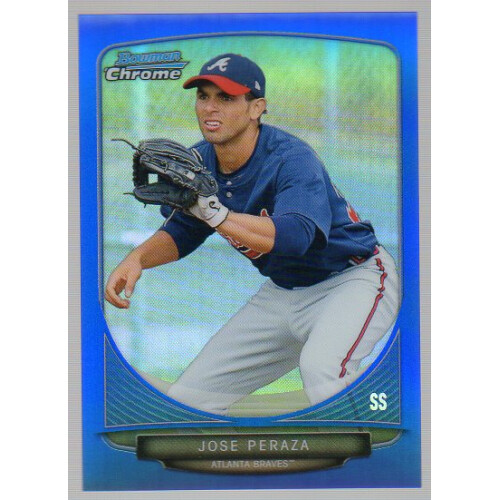 2013 Bowman Chrome Prospects Blue Refractors #BCP187 Jose Peraza