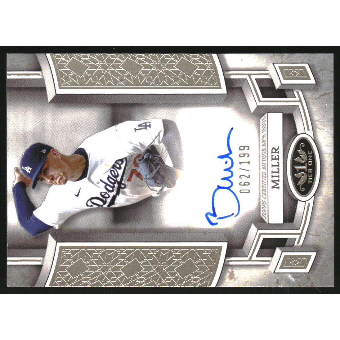 2024 Topps Tier One Break Out Autographs #BOABMI Bobby Miller/199. rookie card picture
