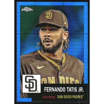 2022 Topps Chrome Platinum Anniversary Blue Prism Refractors #100 Fernando Tatis Jr.