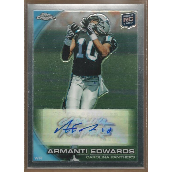 2010 Topps Chrome Rookie Autographs #C136 Armanti Edwards B. rookie card picture