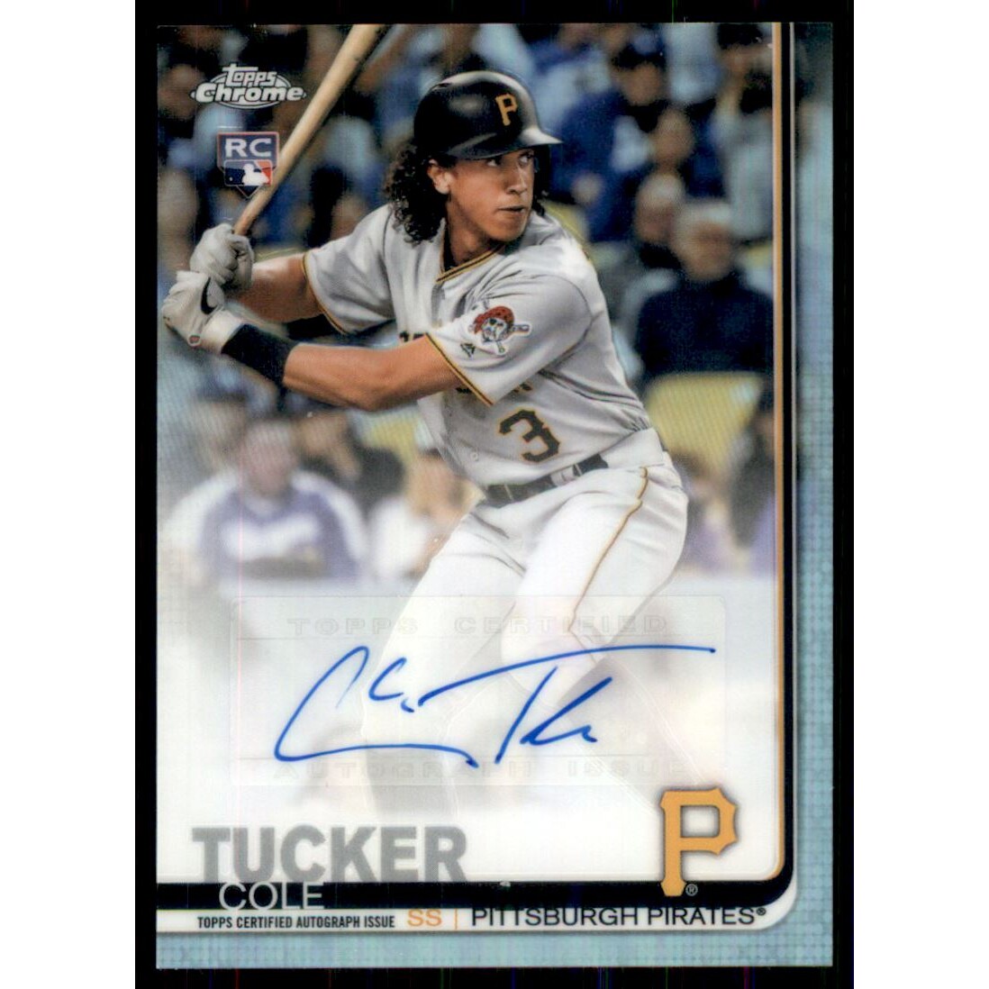 2019 Topps Chrome Update Autograph Refractors #CUACT Cole Tucker. rookie card picture