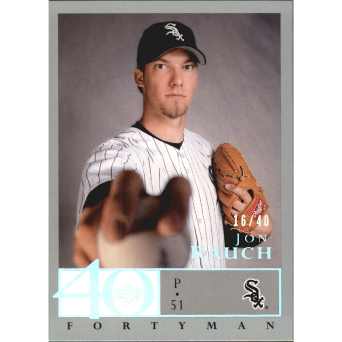 2003 Upper Deck 40-Man Rainbow #309 Jon Rauch. rookie card picture
