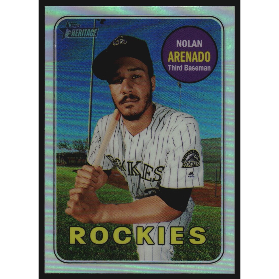 2018 Topps Heritage Chrome Refractors #THC351 Nolan Arenado. rookie card picture