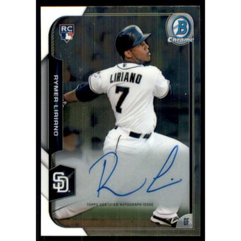 2015 Bowman Chrome Rookie Autographs #BCARRL Rymer Liriano