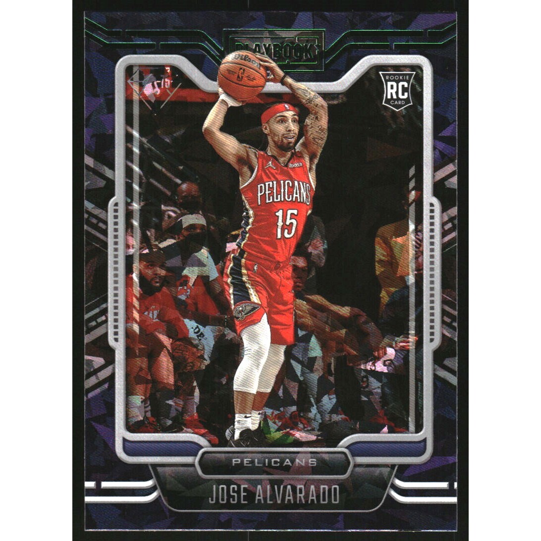 2021-22 Panini Chronicles Green Ice #267 Jose Alvarado/Playbook