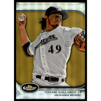 2012 Finest Gold Refractors #36 Yovani Gallardo