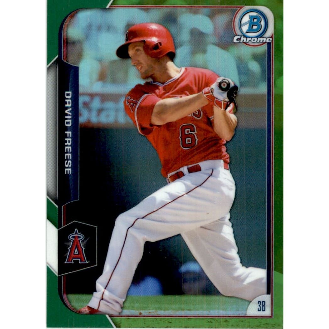 2015 Bowman Chrome Green Refractors #47 David Freese