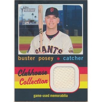2020 Topps Heritage Clubhouse Collection Relics #CCRBP Buster Posey HN
