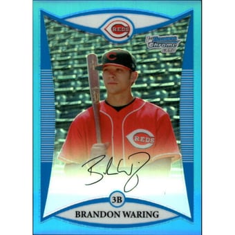 2008 Bowman Chrome Prospects Blue Refractors #BCP110 Brandon Waring