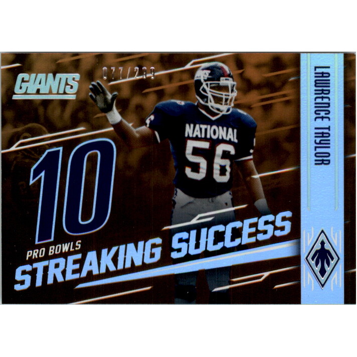 2016 Panini Phoenix Streaking Success Orange #SSLT Lawrence Taylor