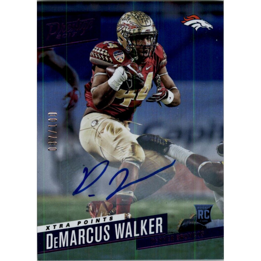 2017 Prestige Rookie Autographs Xtra Points Purple #282 DeMarcus Walker