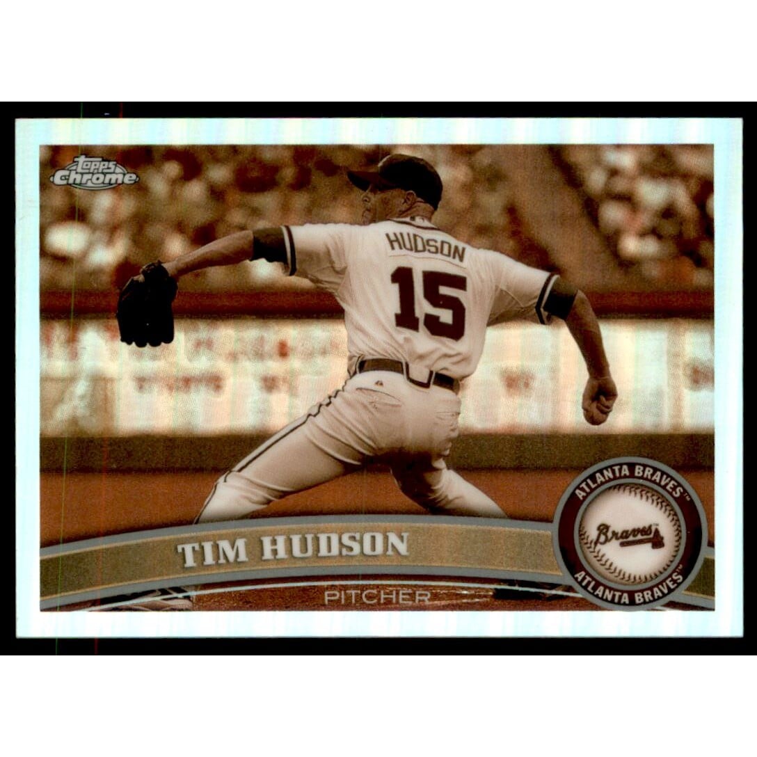 2011 Topps Chrome Sepia Refractors #101 Tim Hudson. rookie card picture