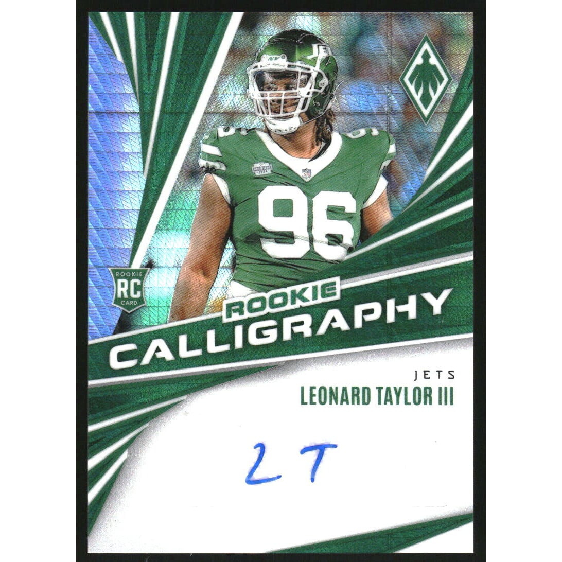 2024 Panini Phoenix Rookie Calligraphy Hyper #13 Leonard Taylor III. rookie card picture