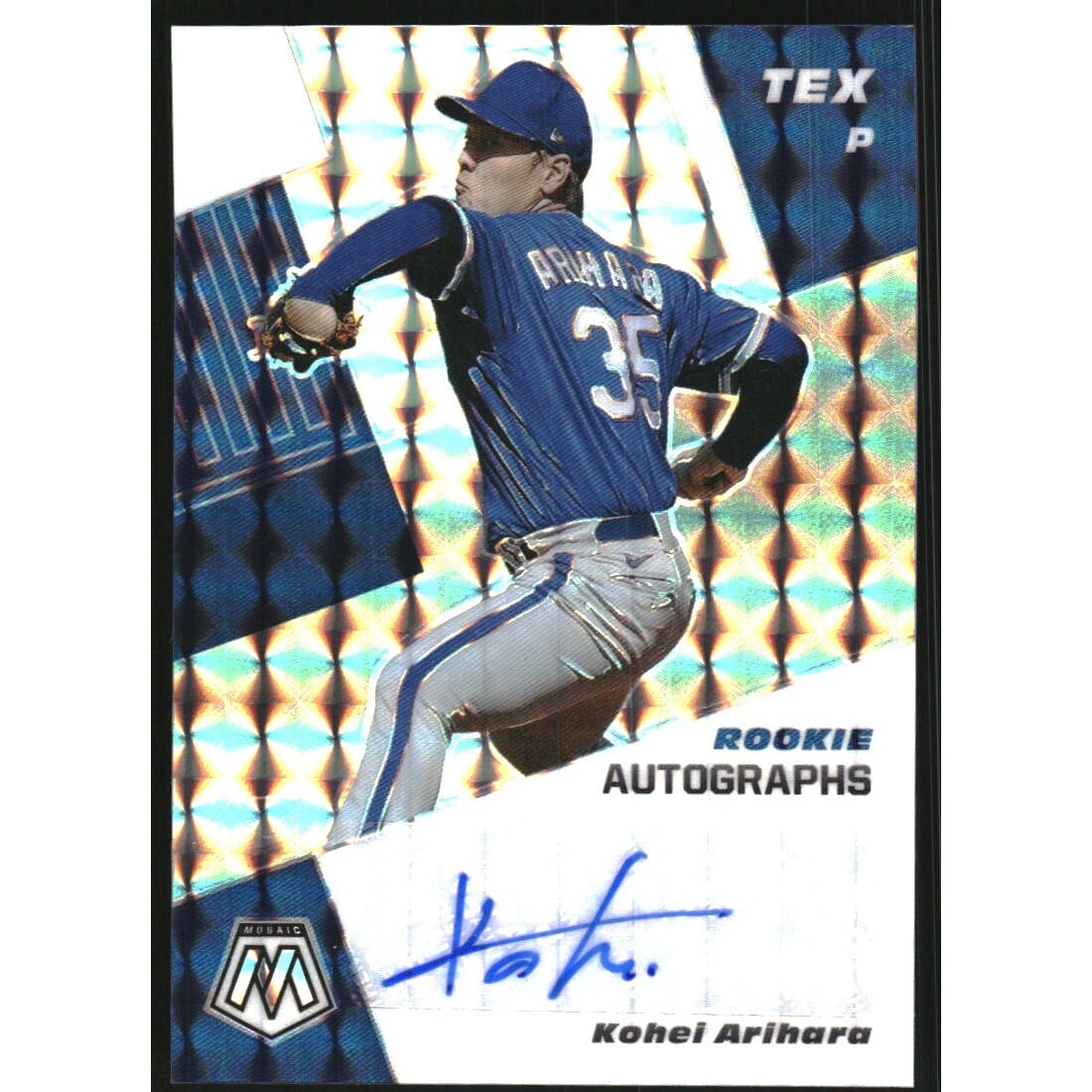 2021 Panini Mosaic Rookie Autographs Mosaic #51 Kohei Arihara. rookie card picture