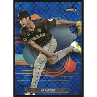 2025 Finest Blue Checkerboard Refractors #157 Yu Darvish
