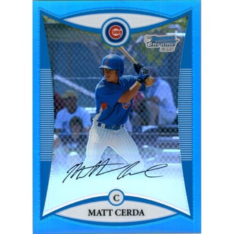 2008 Bowman Chrome Draft Prospects Blue Refractors #BDPP63 Matt Cerda DP