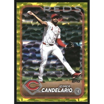 2024 Topps Update Yellow Crackle Foil #US142 Jeimer Candelario