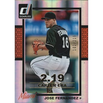 2014 Donruss Stat Line Career #308 Jose Fernandez/219