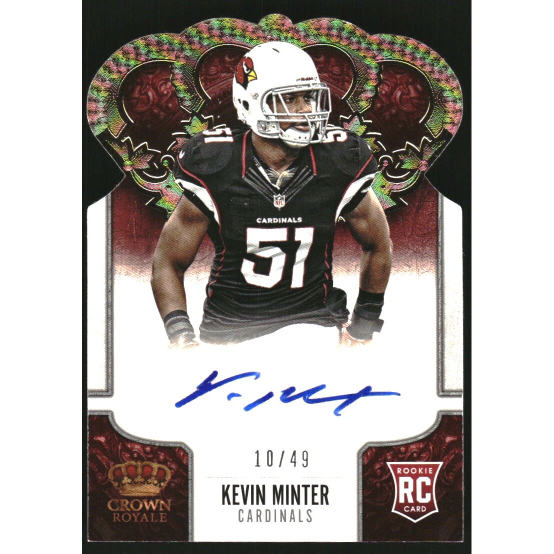 2013 Crown Royale Rookie Signatures Gold #158 Kevin Minter