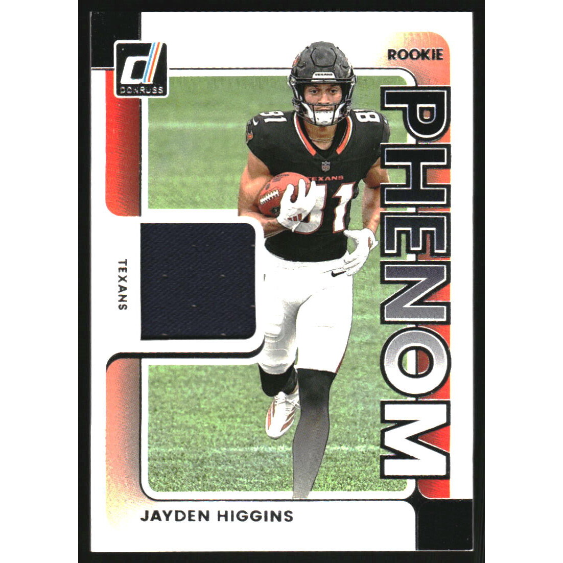2025 Donruss Rookie Phenom Jerseys #14 Jayden Higgins
