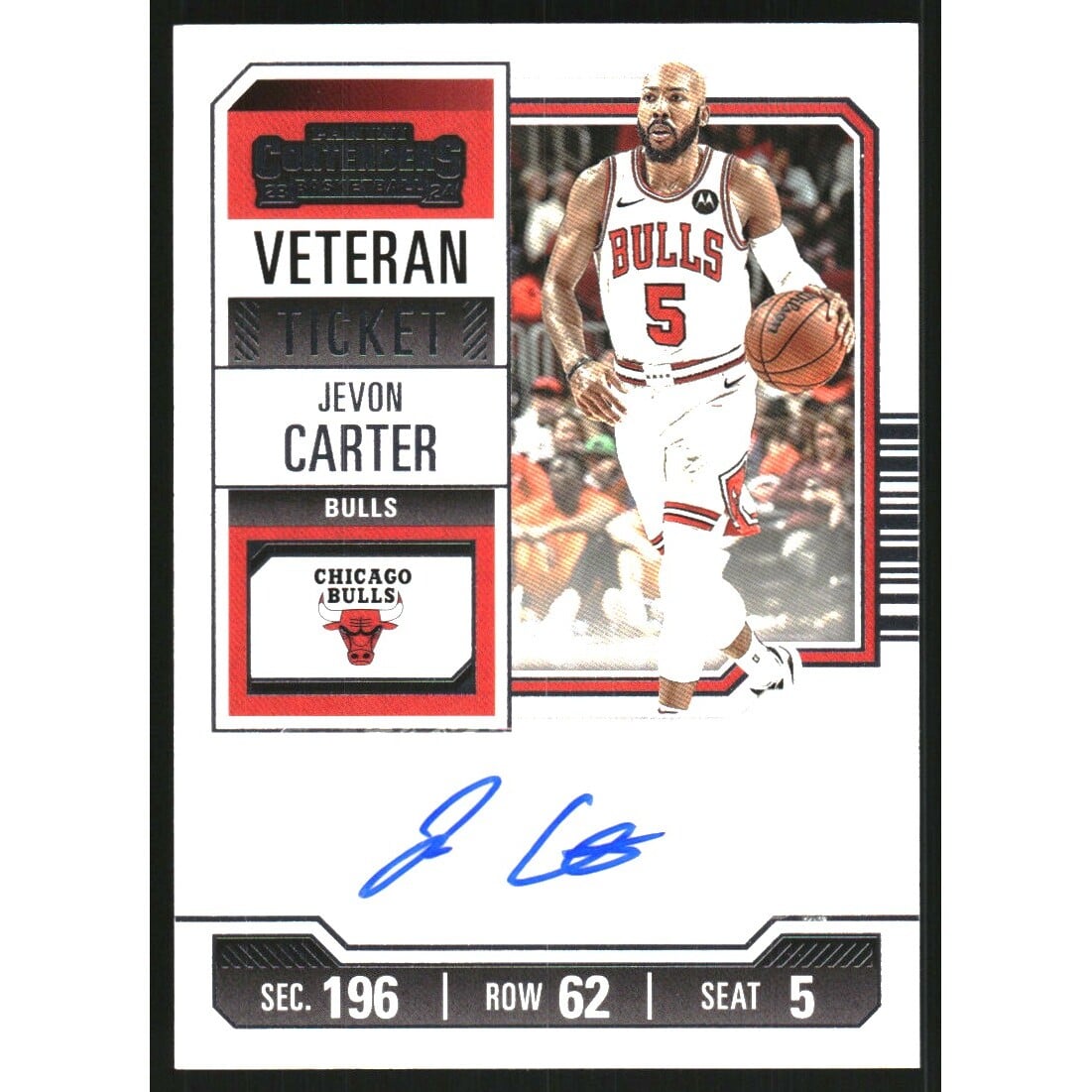 2023-24 Panini Contenders Retail Veteran Autographs #5 Jevon Carter. rookie card picture