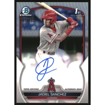2023 Bowman Chrome Prospect Autographs Refractors #CPAJSZ Jadiel Sanchez