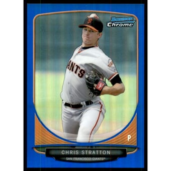 2013 Bowman Chrome Prospects Blue Refractors #BCP154 Chris Stratton