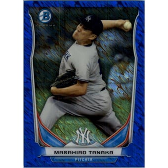 2014 Bowman Chrome Bowman Scout Top 5 Mini Blue Refractors #BMNYY2 Masahiro Tanaka