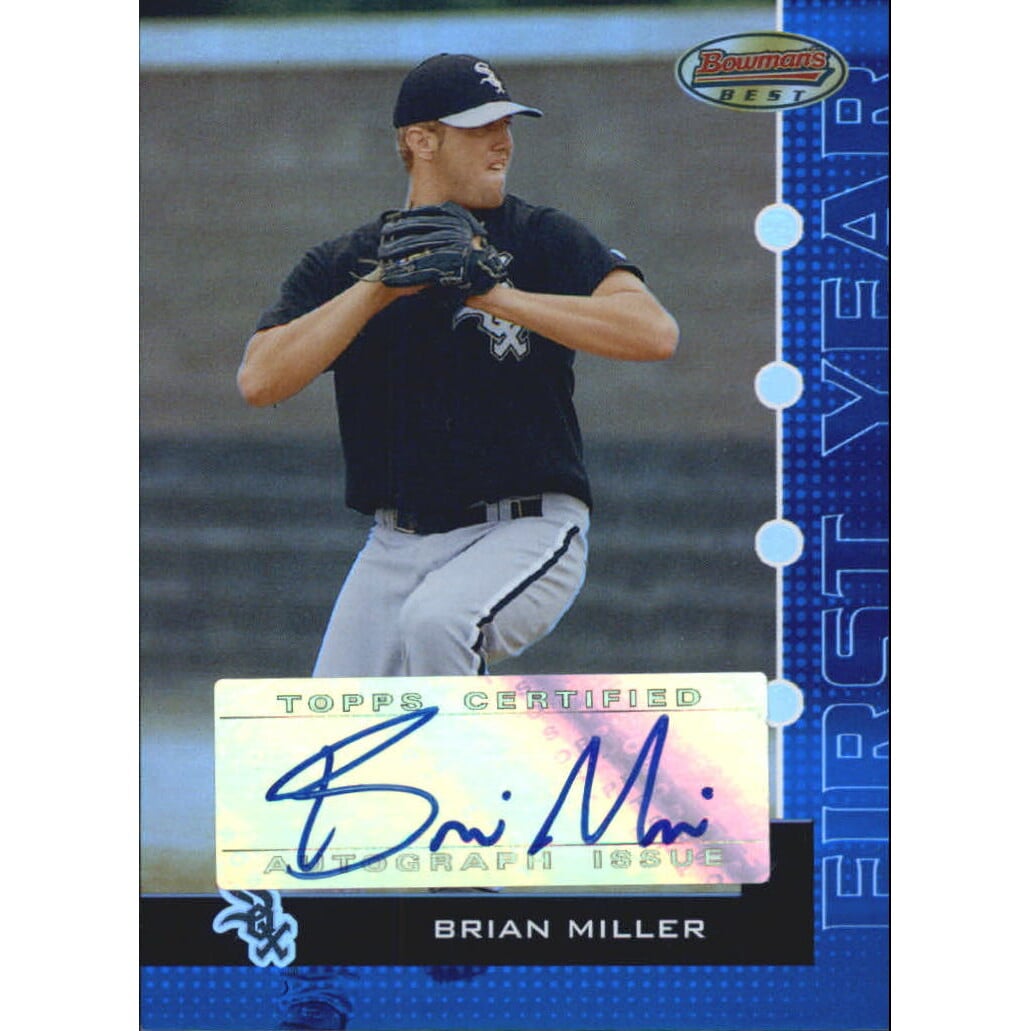 2005 Bowman's Best Blue #110 Brian Miller FY AU. rookie card picture