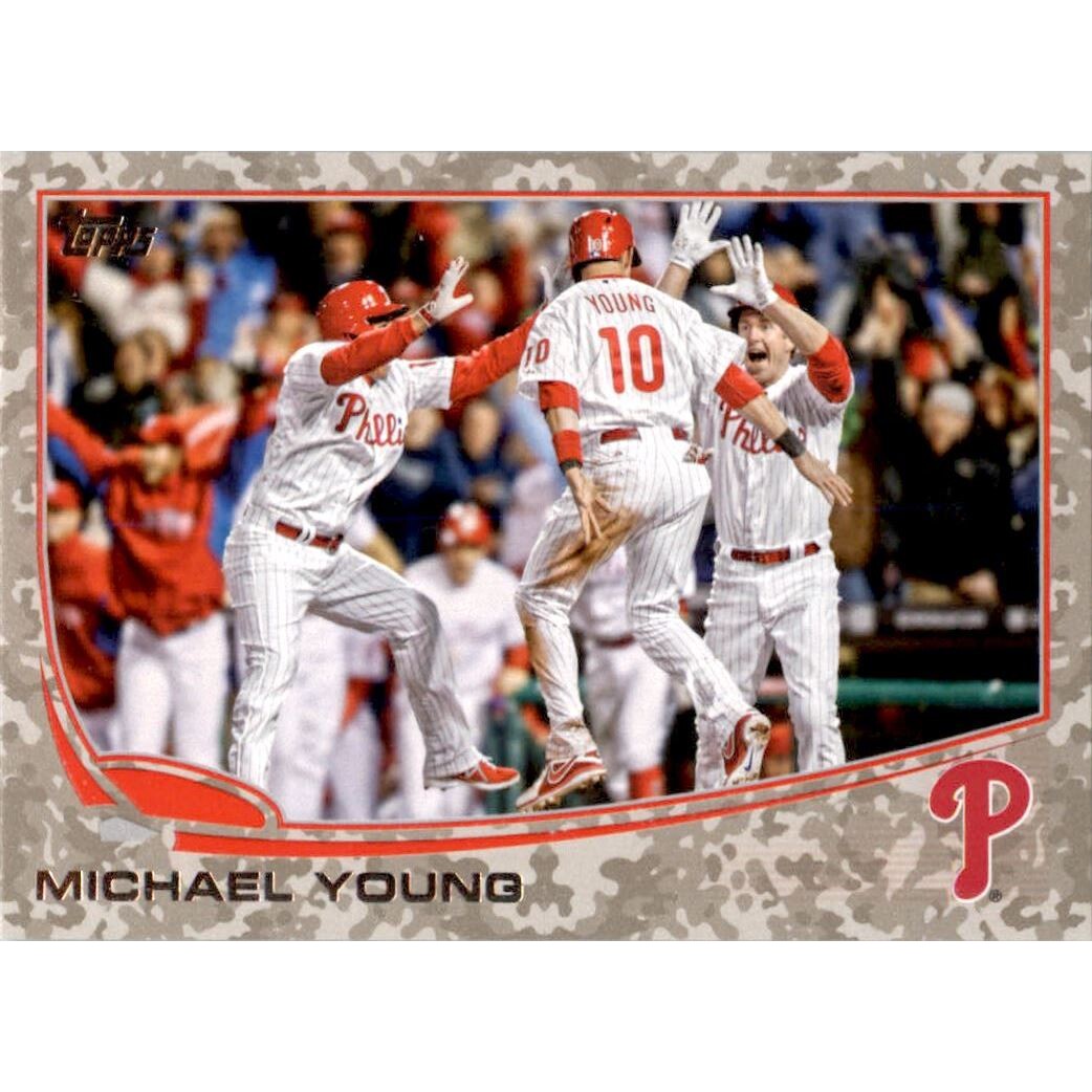 2013 Topps Update Camo #US90 Michael Young. rookie card picture